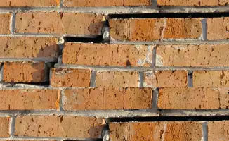 Brick wall with serious structural damage in Pueblo, CO